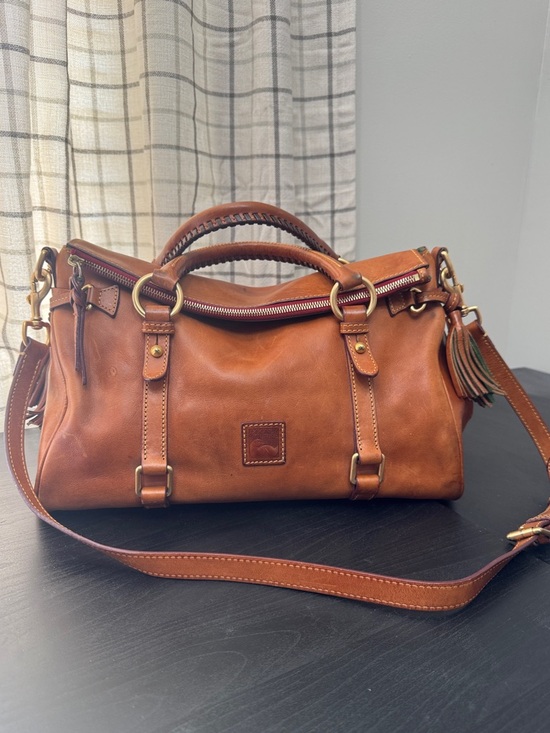 Dooney & Bourke Handbags - Dooney & Bourke Original Large Florentine Leather Satchel Natural